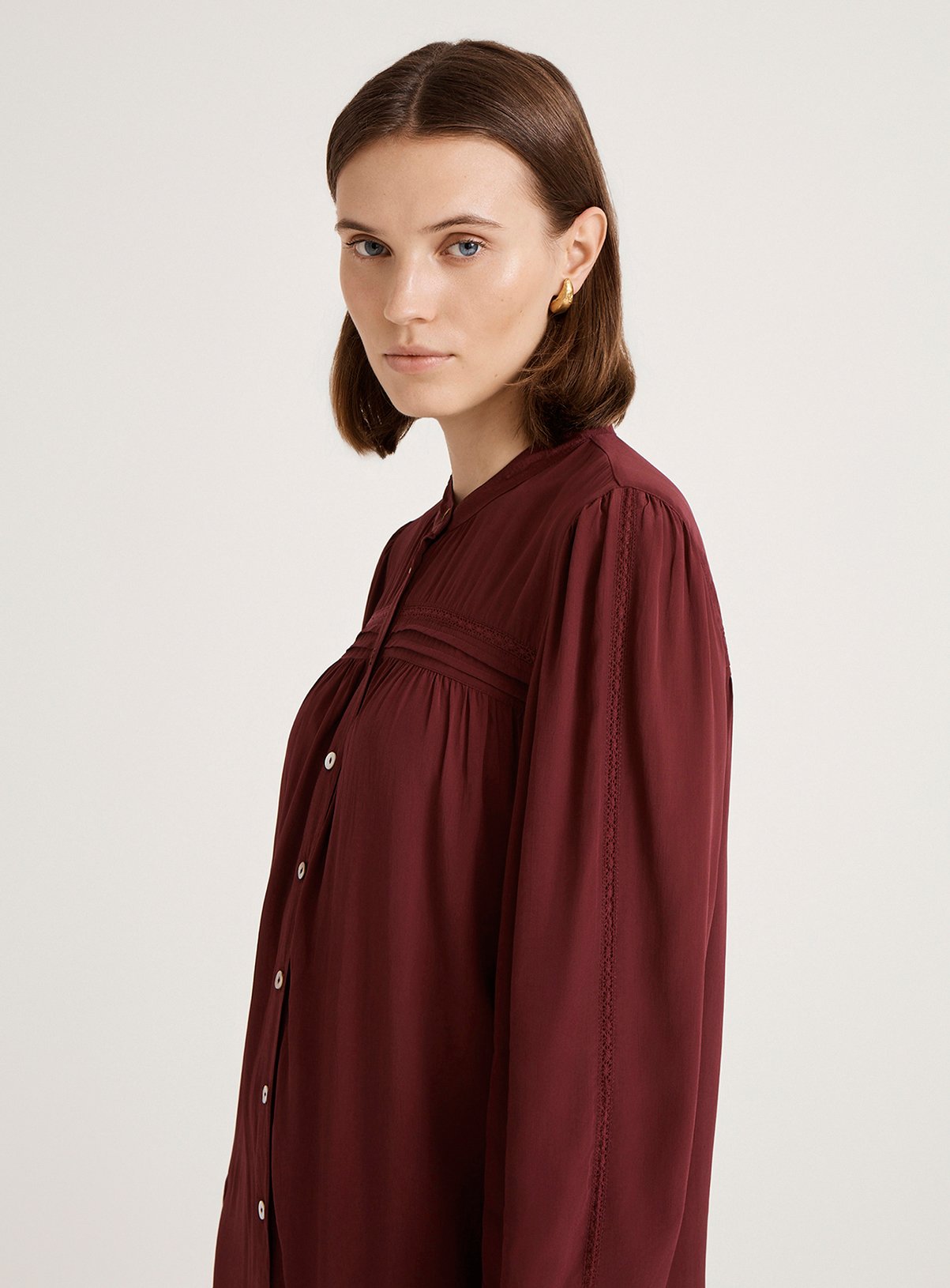 FINERY Beccy Dress Burgundy 16 - Image 4 thumbnail